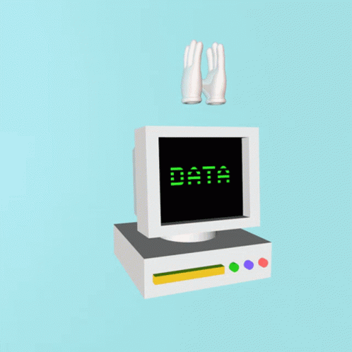 A Computer With The Word Data On It GIF