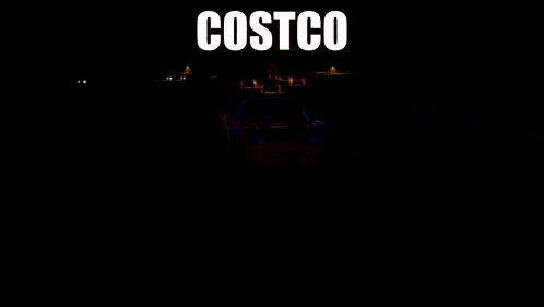 A Costco Logo Is Displayed On A Black Background GIF
