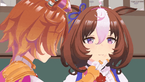 A Couple Of Anime Characters One Of Which Has A Crown On GIF