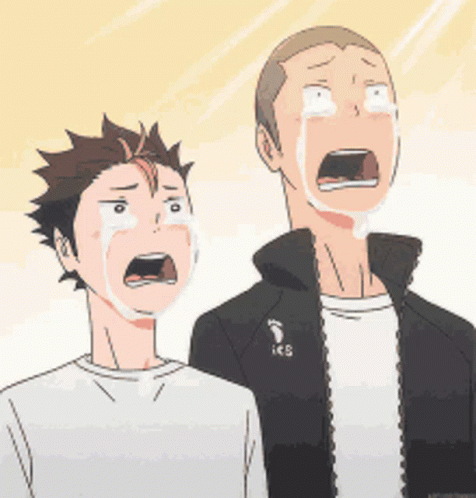 A Couple Of Anime Characters One Of Which Is Wearing A Ics Jacket GIF