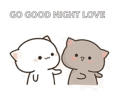A Couple Of Cartoon Cats Are Standing Next To Each Other And Petting Each Other . GIF