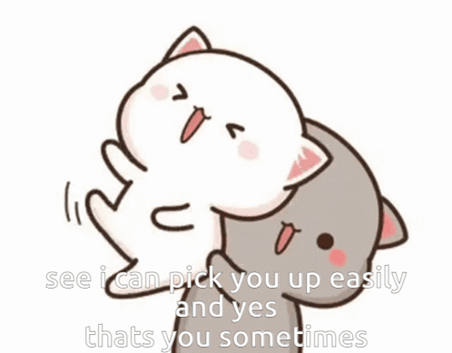 A Couple Of Cartoon Cats Giving Each Other High Fives GIF