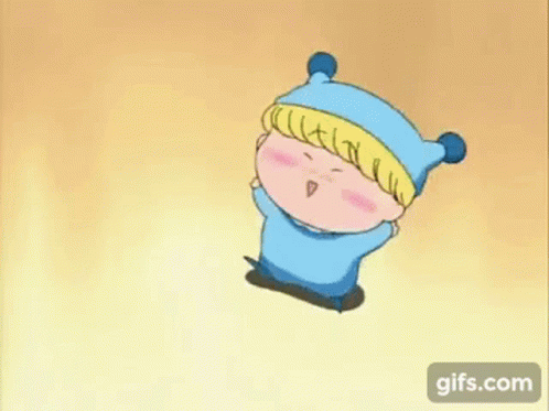 A Couple Of Cartoon Characters Are Standing Next To Each Other . GIF