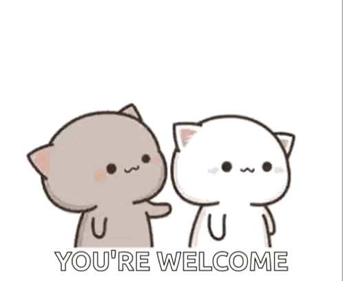 A Couple Of Cats Are Standing Next To Each Other And Hugging . GIF