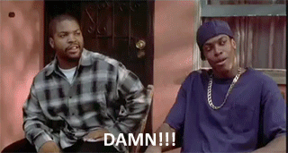 A Couple Of Men Are Sitting Next To Each Other On A Porch . GIF