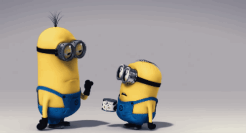 Minions Standing With Mask GIF