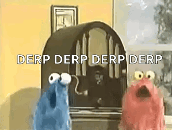 A Couple Of Sesame Street Characters Standing Next To A Radio . GIF
