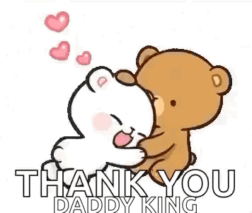 A Couple Of Teddy Bears Hugging Each Other With Hearts Coming Out Of Their Mouths . GIF