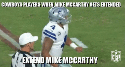 A Cowboys Player With The Number 4 On His Back GIF
