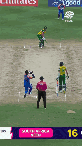 A Cricket Match Between South Africa And Zimbabwe Is Being Played GIF