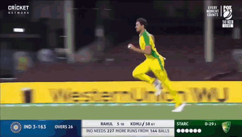 A Cricket Match Is Being Played On Fox 2 GIF