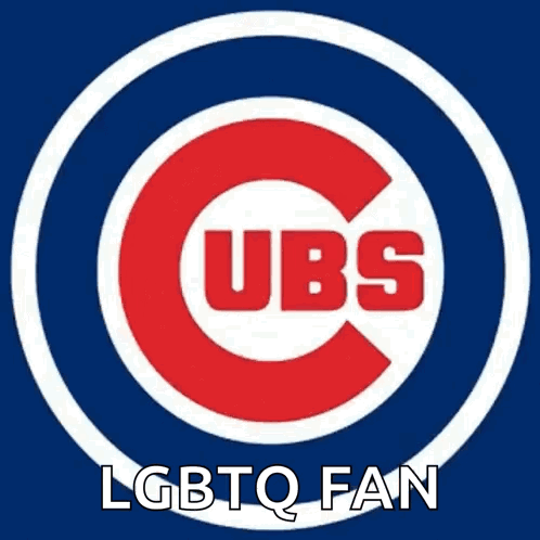 A Cubs Logo With A Bear And The Words Lgbtq Fan Below It GIF
