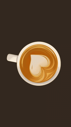 a cup of coffee with a heart shaped latte art and the words tara kape