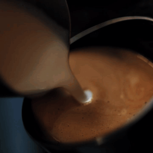 A Cup Of Coffee With The Words Hoffentlich Hast Du Genug Kaffee Written On It GIF