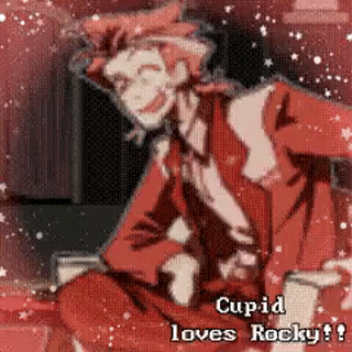 A Cupid Is Sitting On A Couch With A Cup Of Coffee . GIF