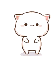 a cute cartoon cat is standing and says yes sir .