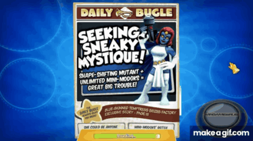 A Daily Bugle Advertisement For Seeking Sneaky Mystique Features A Mutant GIF