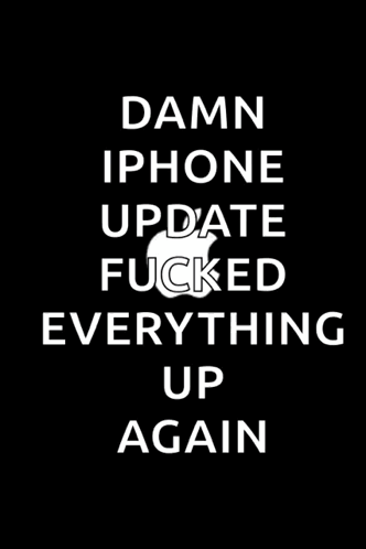 a damn iphone update fucked everything up again poster