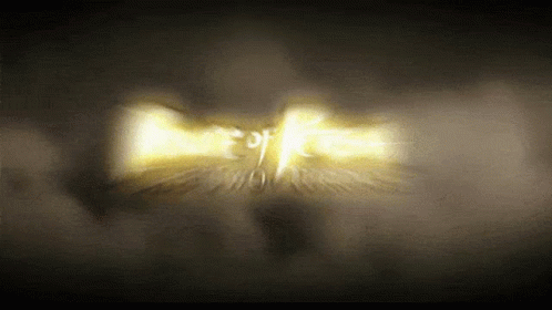 A Dark Background With A Light Coming Out Of It That Says " Eof " GIF