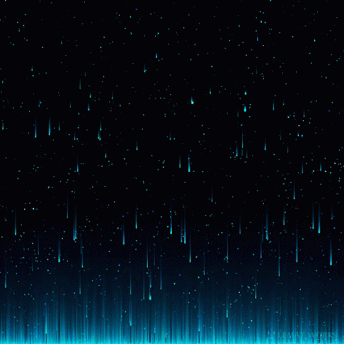A Dark Background With Blue Lines And Dots Falling Down GIF