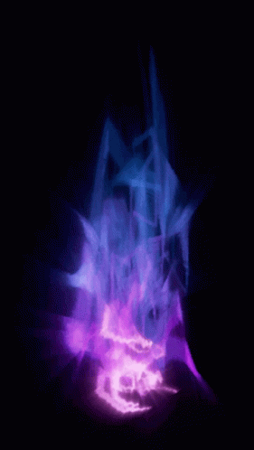 A Dark Background With Purple And Blue Lights Coming Out Of The Center GIF