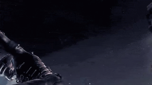 A Dark Scene With A Few Birds Flying In The Air GIF