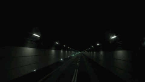 A Dark Tunnel With The Word Shagarita On The Bottom Right GIF