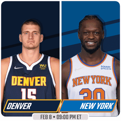 A Denver And New York Basketball Game Is Scheduled For Feb 8Th GIF