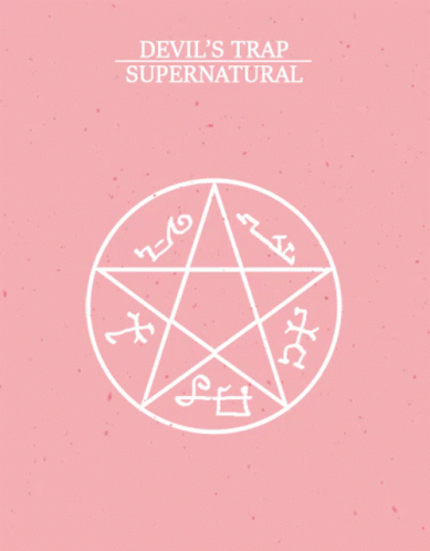 A Devil 'S Trap Supernatural Poster With A Pentagram GIF