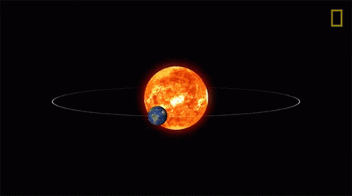 A Diagram Of A Comet 'S Orbit Around The Sun And Earth 'S Orbit GIF