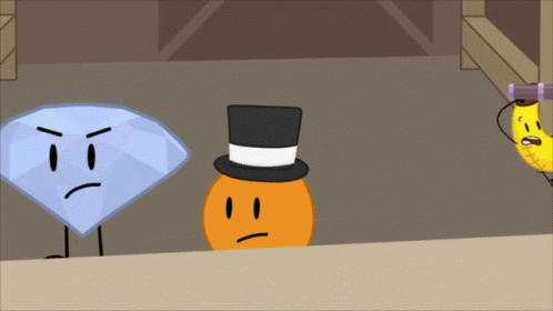 A Diamond A Top Hat And A Banana Are Standing Next To Each Other On A Table GIF