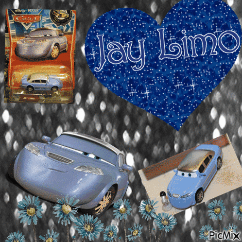 A Disney Pixar Car With The Name Jay Limo GIF