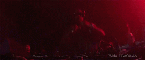 A Dj Performs On Stage With A Pioneer Dj GIF