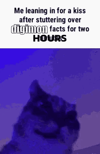A Dog Is Leaning In For A Kiss After Stuttering Over Digimon Facts For Two Hours GIF