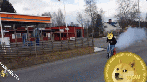 A Doge Coin That Says Wow Currency On It GIF
