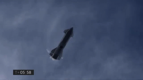 A Dolphin Is Flying Through A Cloudy Sky With A Time Of 06:03 On The Bottom GIF