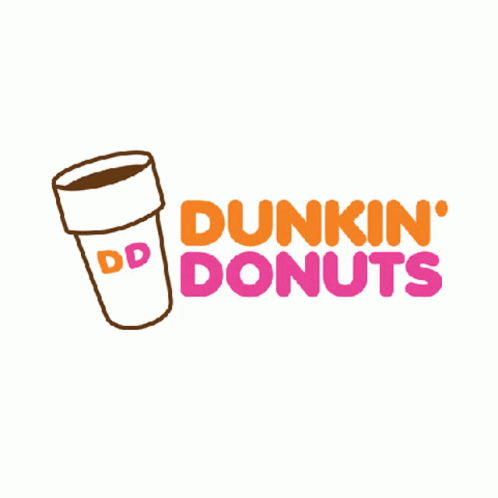 A Donut With Pink And Yellow Sprinkles On A Pink Background GIF