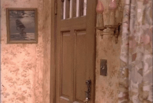 Room Door With Wall Picture GIF