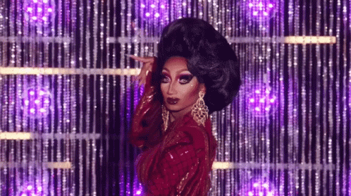 Drag Queen Dancing Stage Red Dress GIF