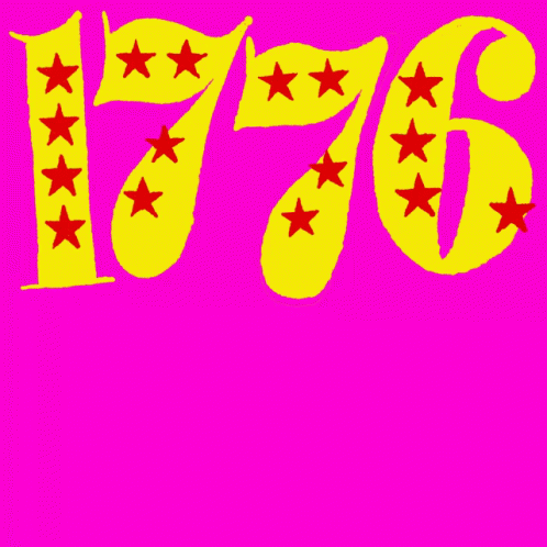 A Drawing Of 1776 And 1865 With Stars On Them GIF