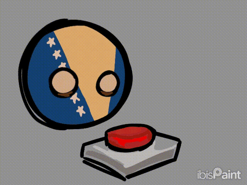 A Drawing Of A Ball With Stars Around It And The Word Ibispaint Below It GIF