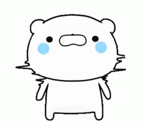 A Drawing Of A Bear With A Blue Eye GIF