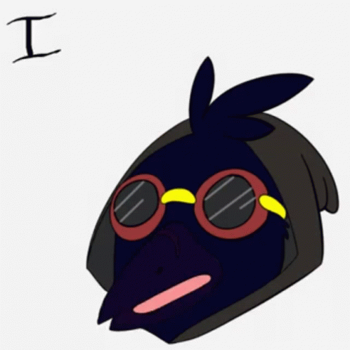 A Drawing Of A Bird Wearing Sunglasses With The Words It 'S Wednesday My Dudes GIF