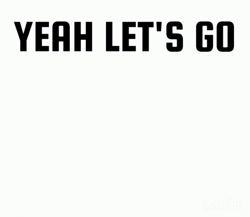 A Drawing Of A Blue Monster With The Words Yeah Let 'S Go Above It GIF