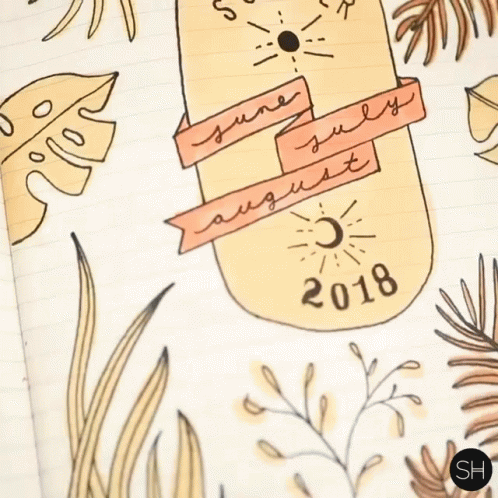 A Drawing Of A Bottle With The Words Summer June July August 2018 On It GIF