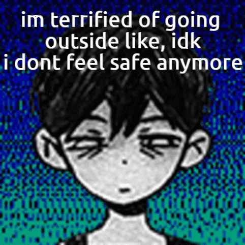A Drawing Of A Boy With A Caption That Says Im Terrified Of Going Outside Like GIF