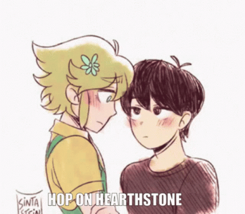 A Drawing Of A Boy With A Flower In His Hair And A Girl With A Flower In Her Hair . GIF