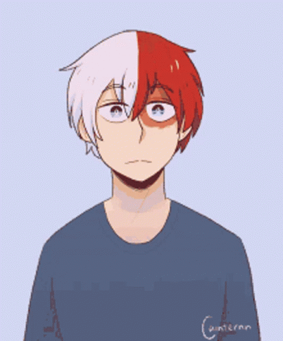 A Drawing Of A Boy With Flames Coming Out Of His Hair GIF