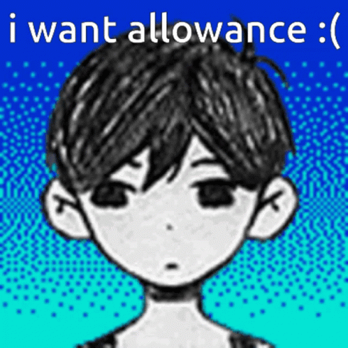 Drawing Of Boy Saying I Want Allowance GIF