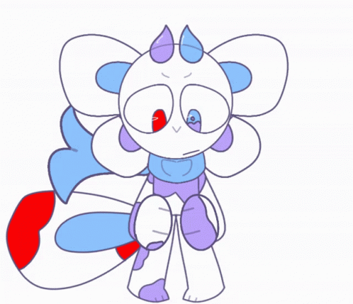 A Drawing Of A Butterfly With A Red Eye GIF